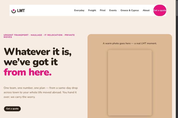 Open Smart: Website Designed For Last Minute Ltd, Homepage Screenshot