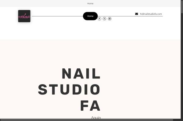 Open Smart: Website Designed For Nail Studio Fa, Homepage Screenshot